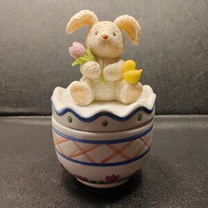 Vintage Houston Harvest Bunny Chick Candy Dish